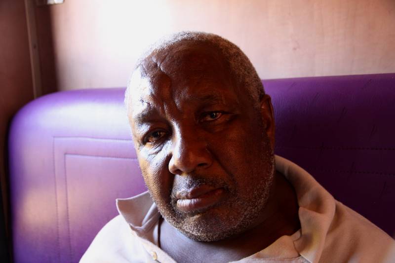 James, 67 ans, dans le train Shosholoza Meyl Cape Town-Durban, 2010, Ph. Moctar KANE. 